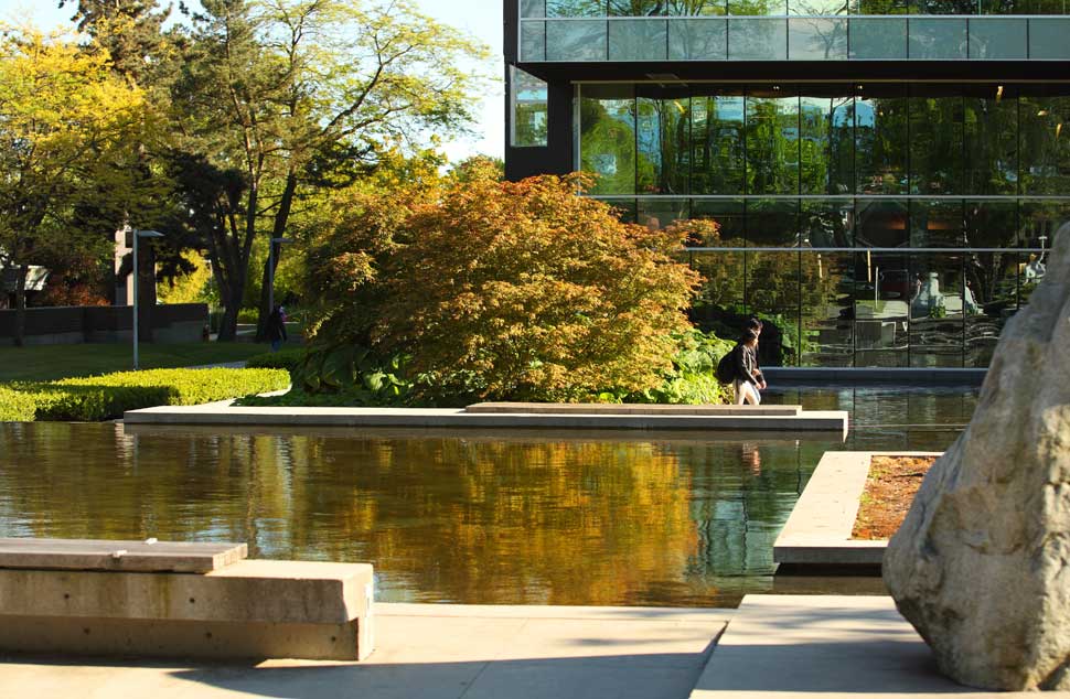 Pond and benches